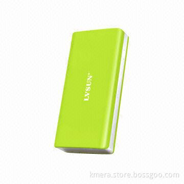 External Power Pack, 10,000mAh High-capacity/Dual-USB Output/LED Flashlight/2.4A Current